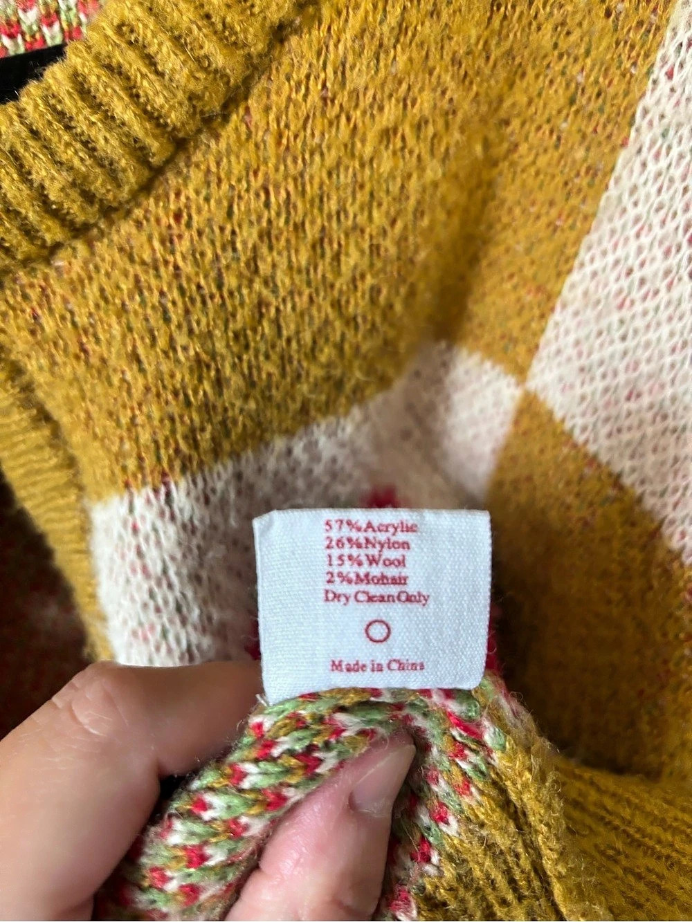 Lisa Says Gah Cherry Cardigan Color Block in Yellow & White - Picture 7 of 7